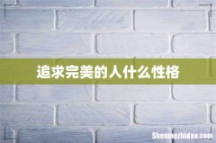 追求完美的人什么性格