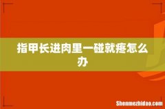 指甲长进肉里一碰就疼怎么办