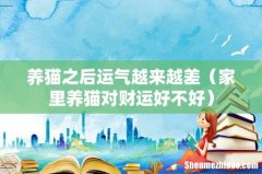 家里养猫对财运好不好 养猫之后运气越来越差