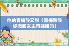 青梅酸酸你微甜女主有姐姐吗 他的青梅酸又甜