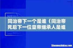 同治帝死后下一位皇帝继承人是谁 同治帝下一个是谁