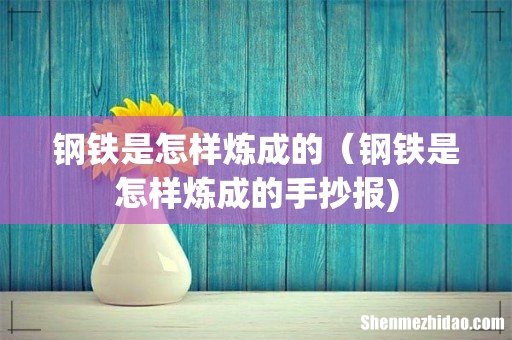 钢铁是怎样炼成的（钢铁是怎样炼成的手抄报)