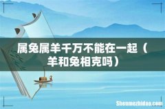 羊和兔相克吗 属兔属羊千万不能在一起