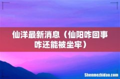 仙阳咋回事咋还能被坐牢 仙洋最新消息