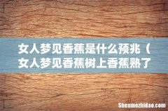 女人梦见香蕉是什么预兆（女人梦见香蕉树上香蕉熟了一半)
