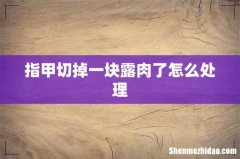 指甲切掉一块露肉了怎么处理