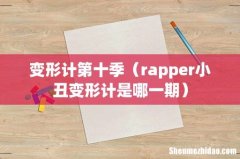 rapper小丑变形计是哪一期 变形计第十季
