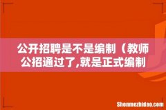 教师公招通过了,就是正式编制了吗 公开招聘是不是编制