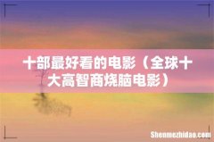 全球十大高智商烧脑电影 十部最好看的电影