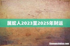 属蛇人2023至2025年财运