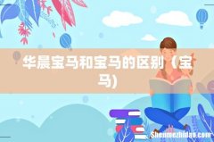 华晨宝马和宝马的区别（宝马)