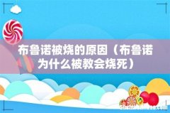 布鲁诺为什么被教会烧死 布鲁诺被烧的原因