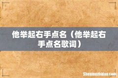 他举起右手点名歌词 他举起右手点名