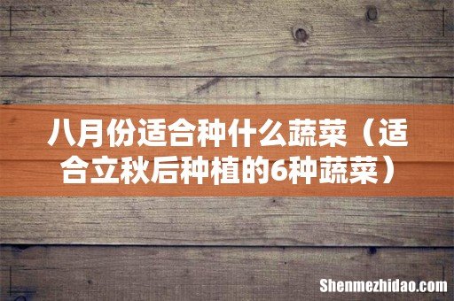 适合立秋后种植的6种蔬菜 八月份适合种什么蔬菜