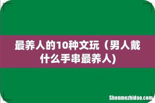 最养人的10种文玩（男人戴什么手串最养人)