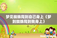 梦到蜘蛛爬到我身上 梦见蜘蛛爬到自己身上