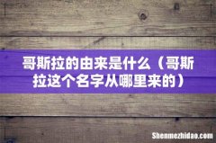 哥斯拉这个名字从哪里来的 哥斯拉的由来是什么
