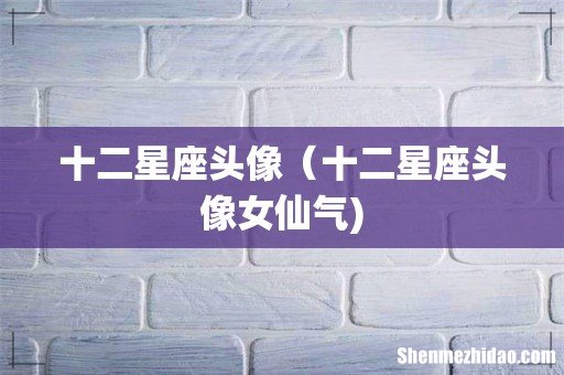 十二星座头像(十二星座头像女仙气)