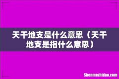 天干地支是指什么意思 天干地支是什么意思