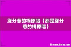 都是缘分惹的祸原唱 缘分惹的祸原唱