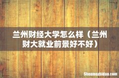 兰州财大就业前景好不好 兰州财经大学怎么样