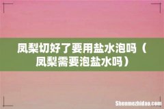 凤梨需要泡盐水吗 凤梨切好了要用盐水泡吗
