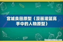 漫画灌篮高手中的人物原型 宫城良田原型