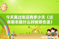 过年新衣服什么时候穿合适 今天离过年还有多少天
