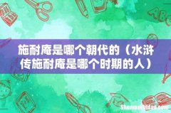 水浒传施耐庵是哪个时期的人 施耐庵是哪个朝代的
