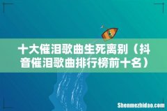 抖音催泪歌曲排行榜前十名 十大催泪歌曲生死离别