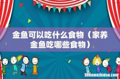家养金鱼吃哪些食物 金鱼可以吃什么食物