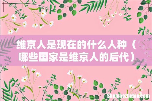 哪些国家是维京人的后代 维京人是现在的什么人种