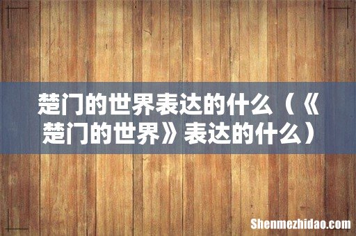 《楚门的世界》表达的什么 楚门的世界表达的什么