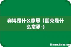 赛博是什么意思（朋克是什么意思-)