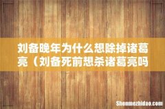 刘备死前想杀诸葛亮吗 刘备晚年为什么想除掉诸葛亮