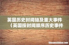 英国按时间顺序历史事件 英国历史时间轴及重大事件
