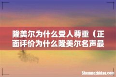 正面评价为什么隆美尔名声最好 隆美尔为什么受人尊重