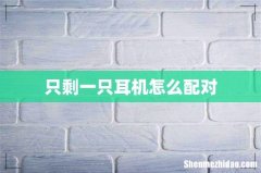 只剩一只耳机怎么配对