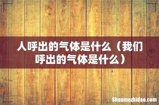 我们呼出的气体是什么 人呼出的气体是什么