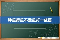 种瓜得瓜不卖瓜打一成语