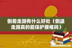 倒退走路真的能保护腰椎吗 倒着走路有什么好处