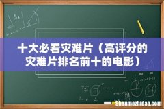 高评分的灾难片排名前十的电影 十大必看灾难片