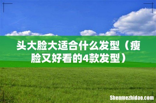 瘦脸又好看的4款发型 头大脸大适合什么发型