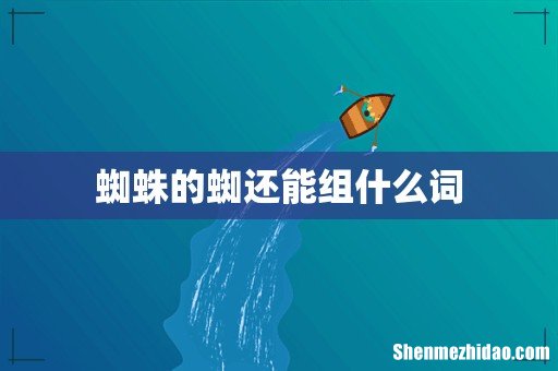 蜘蛛的蜘还能组什么词