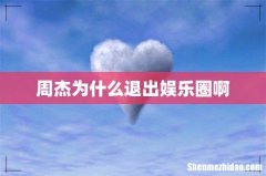 周杰为什么退出娱乐圈啊