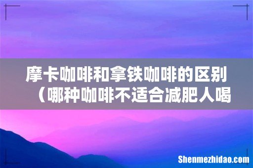 哪种咖啡不适合减肥人喝 摩卡咖啡和拿铁咖啡的区别