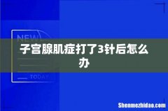 子宫腺肌症打了3针后怎么办