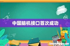 中国脑机接口首次成功