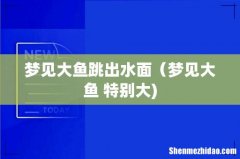 梦见大鱼跳出水面（梦见大鱼 特别大)