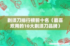 最喜欢用的10大剃须刀品牌 剃须刀排行榜前十名